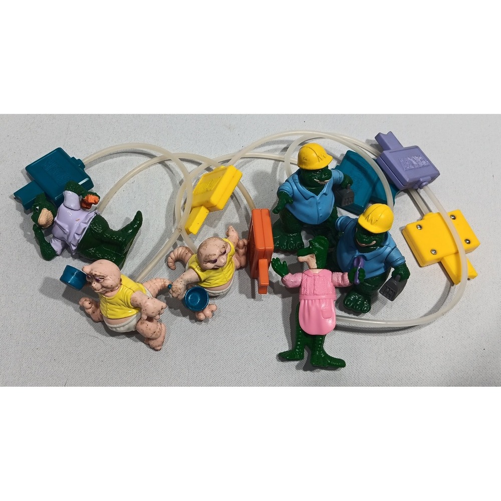 Disney Dinosaurs 5 Pc Lot Mattel 1991 Hardee's Fast Food Toys